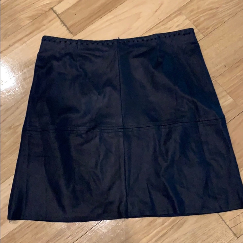 Faux suede mini skirt